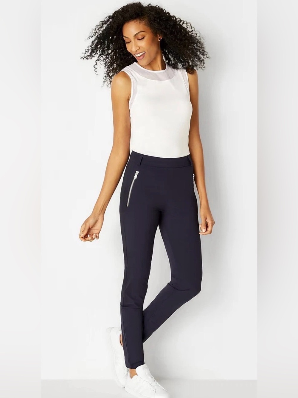 Anatomie women’s large the Marisa curvy high waist pants side zip travel navy‎